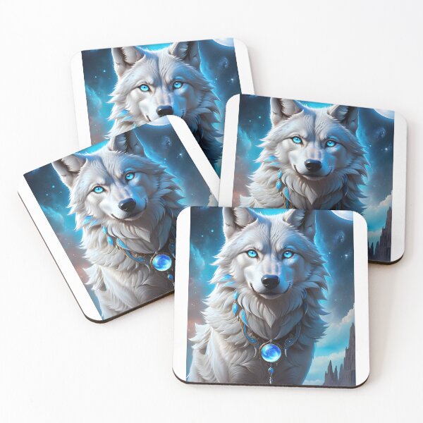 Item preview, Mystical Wolf fantasy art pic 4 designed and sold by PineappleBlend.