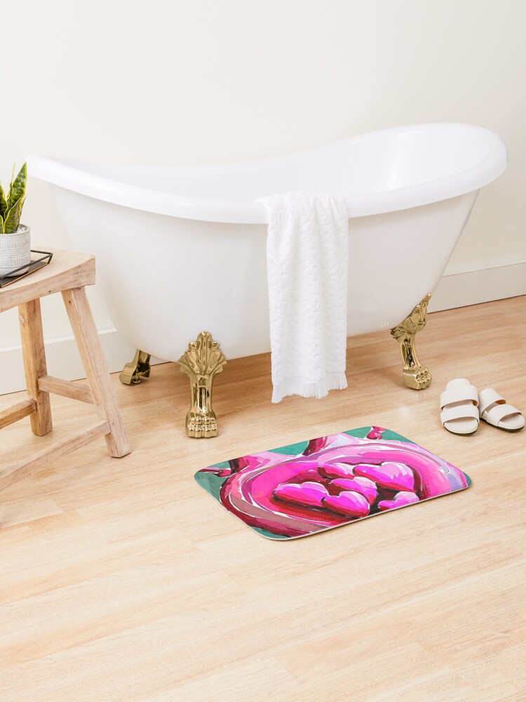 Thumbnail 2 of 6, Bath Mat, Hearts Inseparable designed and sold by artCdesignsKH.