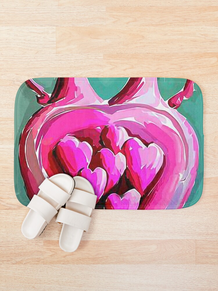 Thumbnail 1 of 6, Bath Mat, Hearts Inseparable designed and sold by artCdesignsKH.
