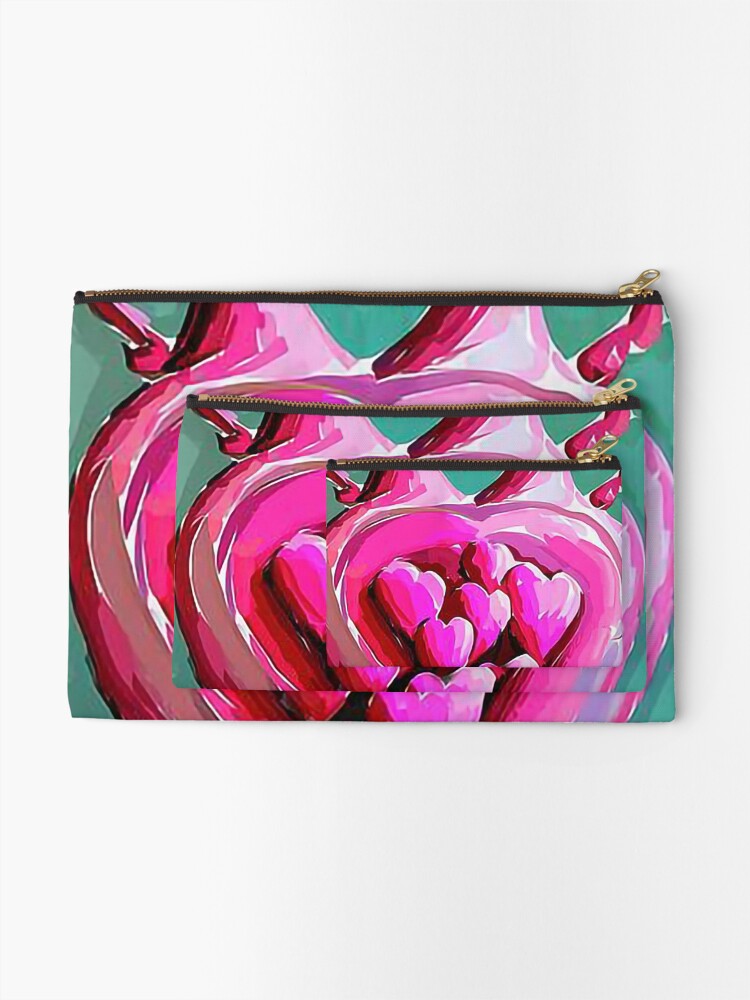 Thumbnail 2 of 4, Zipper Pouch, Hearts Inseparable designed and sold by artCdesignsKH.