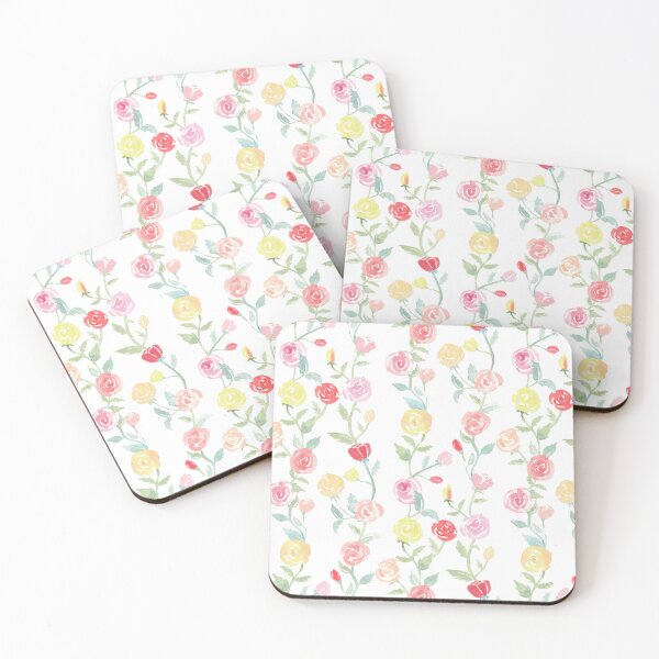 Item preview, Soft Pastel Watercolor Rose Floral Pattern designed and sold by MilaMooDesigns.