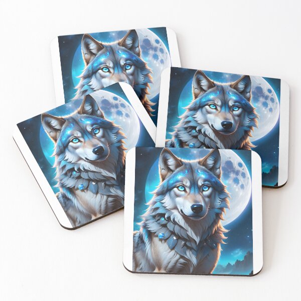 Item preview, Mystical Wolf fantasy art pic 5 designed and sold by PineappleBlend.