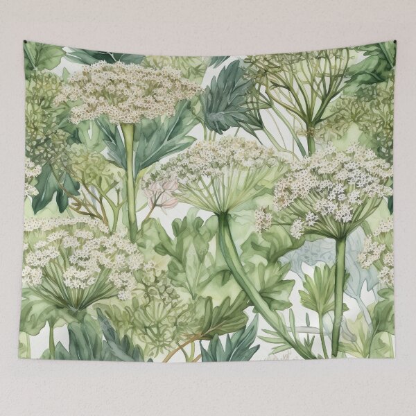 Item preview, variety of hogweed watercolor designed and sold by elegantpaterns.