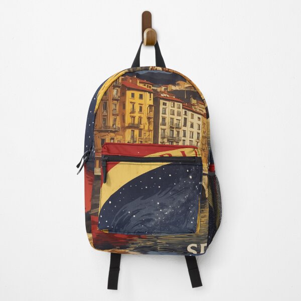Item preview, Spain Bilbao Starry Night and Moon Tourism Vintage Poster designed and sold by TravelersGems.