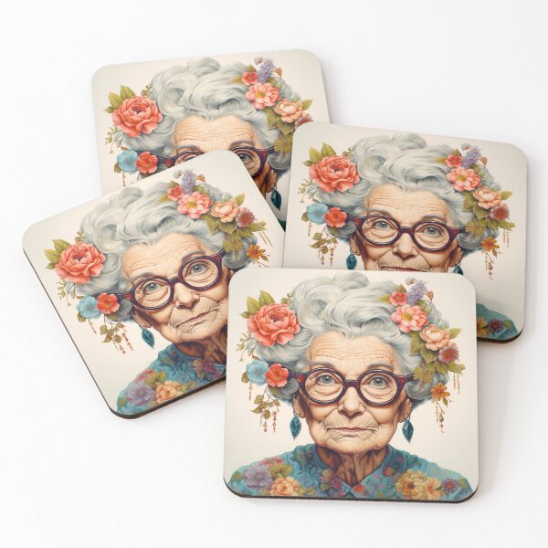 Item preview, Older Lady Florals designed and sold by whitecat23.