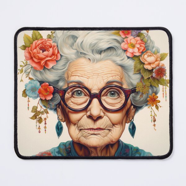 Item preview, Older Lady Florals designed and sold by whitecat23.