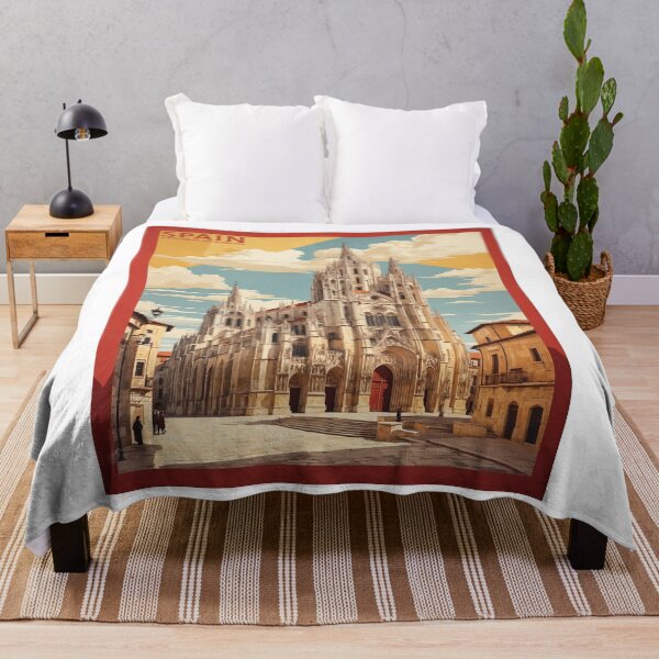 Item preview, Catedral de Burgos Spain Tourism Vintage Poster designed and sold by TravelersGems.