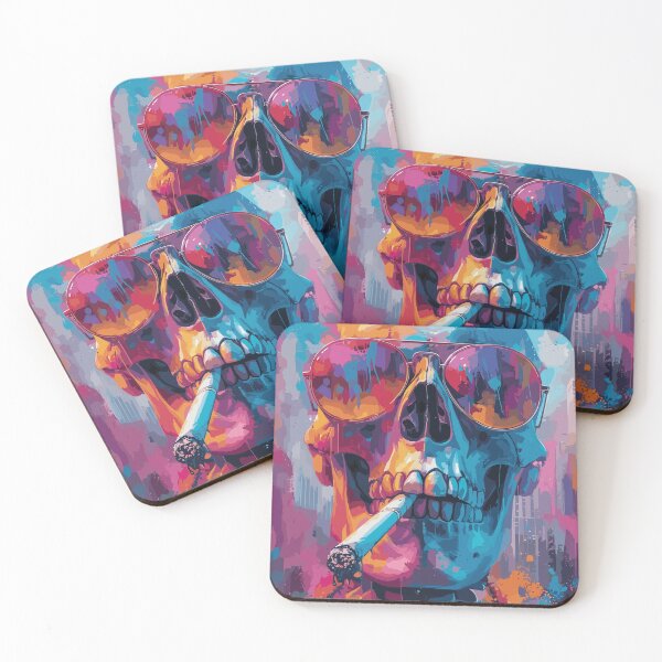 Item preview, Smoking Skull - skull with cigarette designed and sold by HIGUMAX.