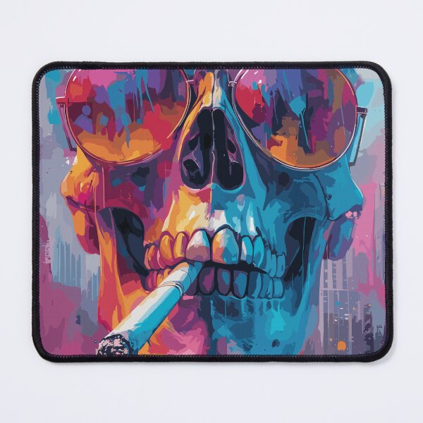 Item preview, Smoking Skull - skull with cigarette designed and sold by HIGUMAX.