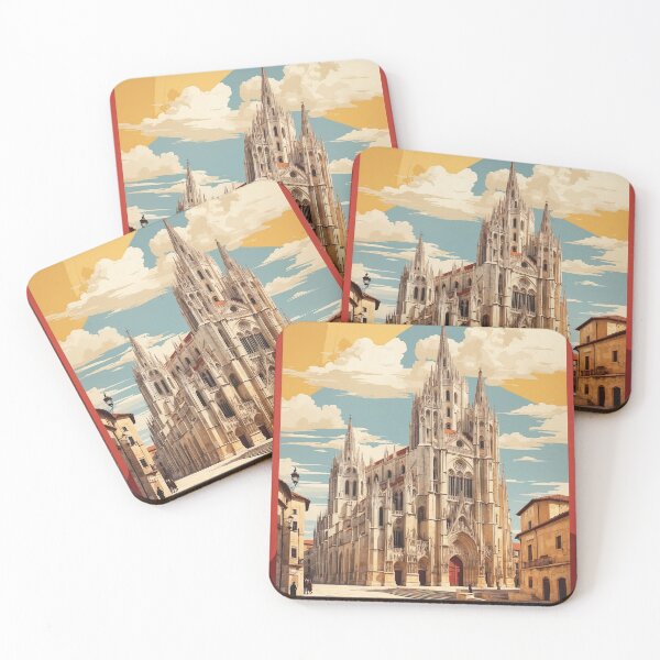 Item preview, Catedral de Burgos Spain Tourism Vintage Poster designed and sold by TravelersGems.