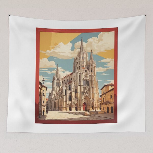 Item preview, Catedral de Burgos Spain Tourism Vintage Poster designed and sold by TravelersGems.