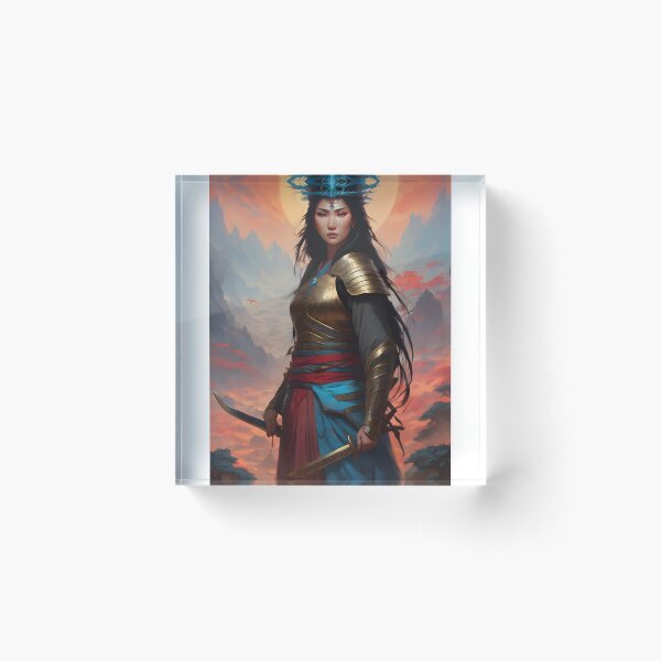 Item preview, Samurai Warrior Queen Ai artprint designed and sold by PineappleBlend.