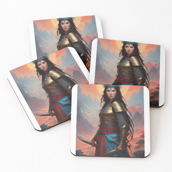 Item preview, Samurai Warrior Queen Ai artprint designed and sold by PineappleBlend.