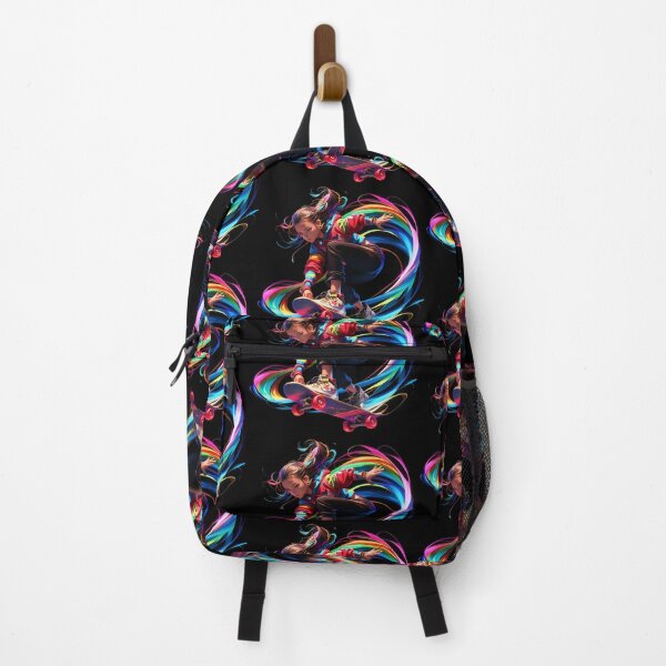 Item preview, Rainbow Rhythms: Vibrant Skateboard Stunts in a Spectrum Swirl designed and sold by KACTUSNZ.