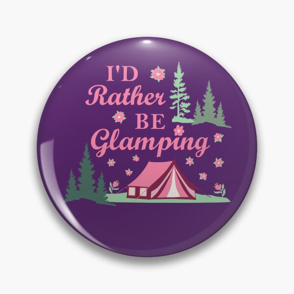 Item preview, I’d Rather Be Glamping - Floral Pink Glam Camping Tent designed and sold by greenwhite25.