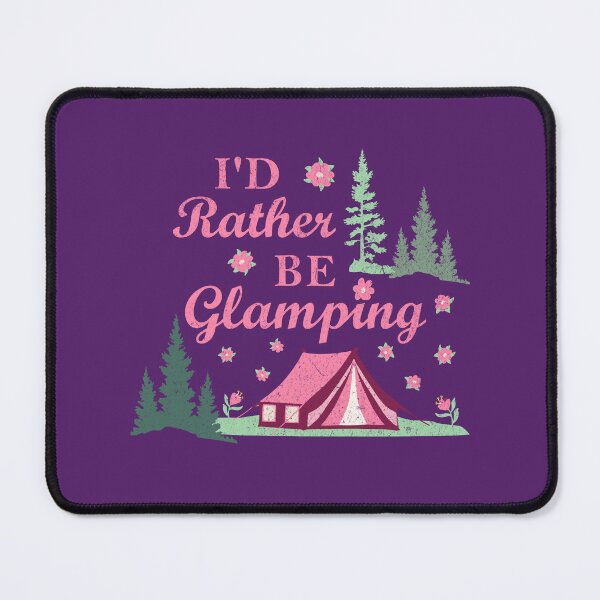 Item preview, I’d Rather Be Glamping - Floral Pink Glam Camping Tent designed and sold by greenwhite25.