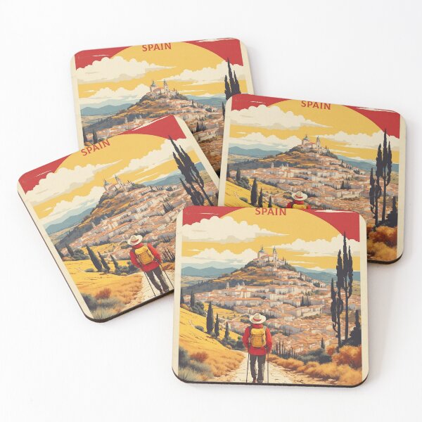 Item preview, Camino de Santiago Spain Tourism Vintage Poster designed and sold by TravelersGems.
