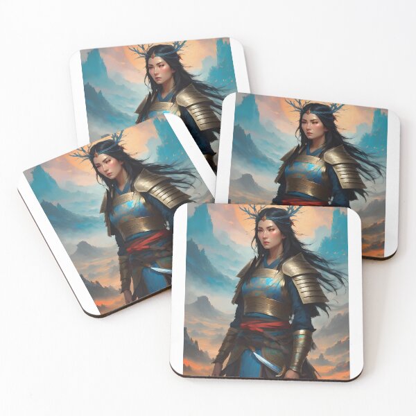 Item preview, Samurai Warrior Queen Ai artprint 2 designed and sold by PineappleBlend.