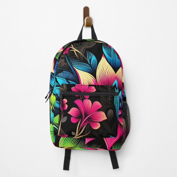 Item preview, Neon floral pattern art deco designed and sold by Inkstorm-London.