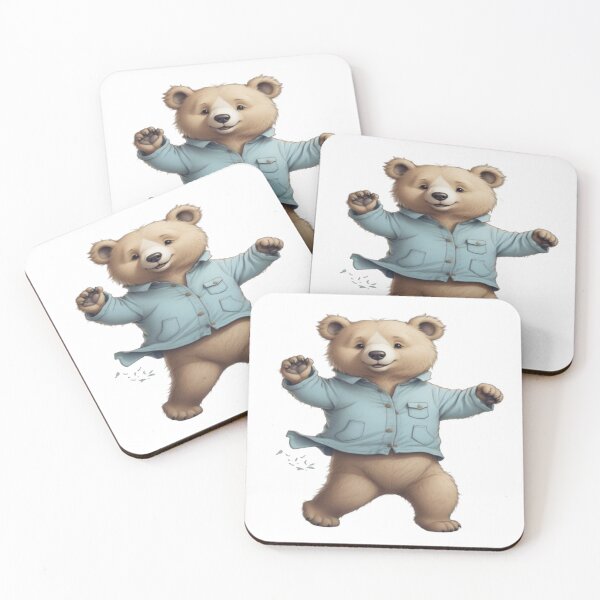 Item preview,  cute cartoon dancing bear animal designed and sold by dimaxstore.