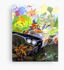 Sam & Max (High Contrast) Metal Print