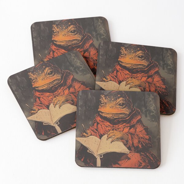 Item preview, PROPHET - DARK FANTASY ART STYLE FROG designed and sold by VistaThreadsCo.