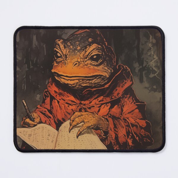 Item preview, PROPHET - DARK FANTASY ART STYLE FROG designed and sold by VistaThreadsCo.