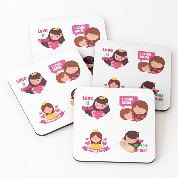 Item preview, i love mom, happy mothers day designed and sold by huape.