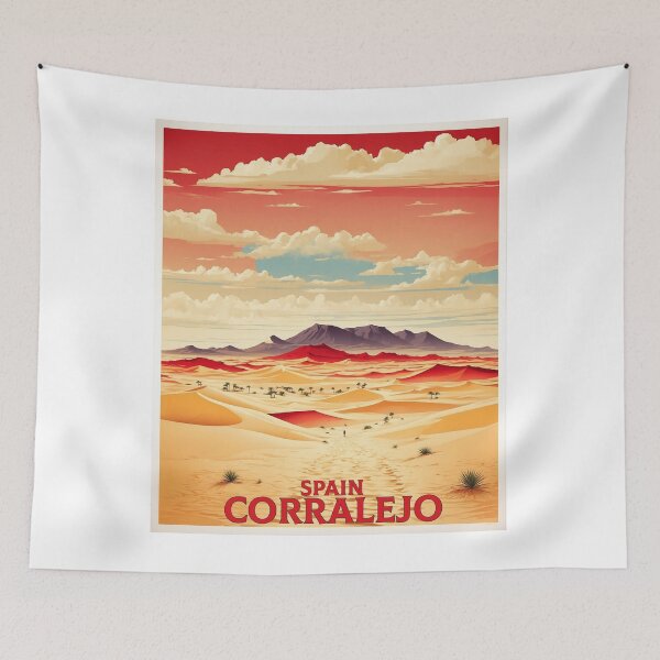 Item preview, Corralejo Dunes Spain Tourism Vintage Poster designed and sold by TravelersGems.