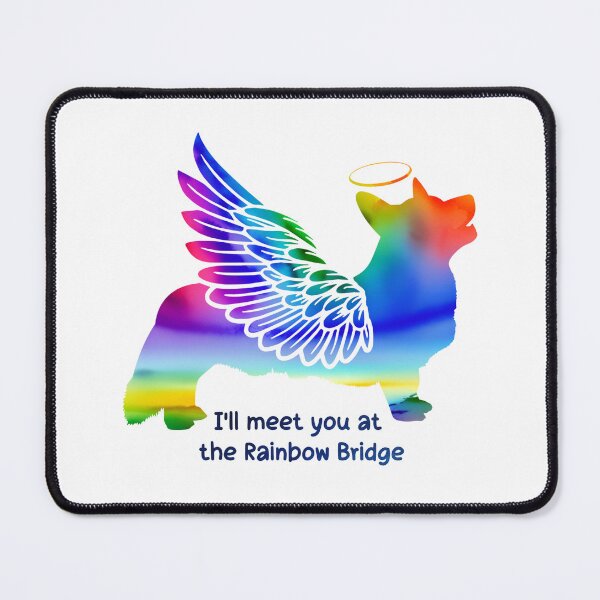 Item preview, Corgi Angel Wings Rainbow Bridge Pet Loss keepsakes designed and sold by ElizInspires.