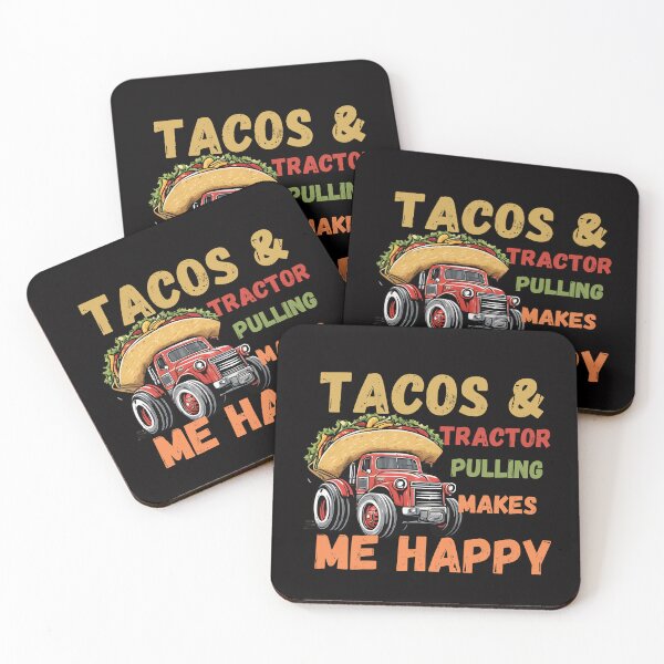 Item preview, tacos and tractor pulling makes me happy Funny Cinco De Mayo  designed and sold by justbejoker.