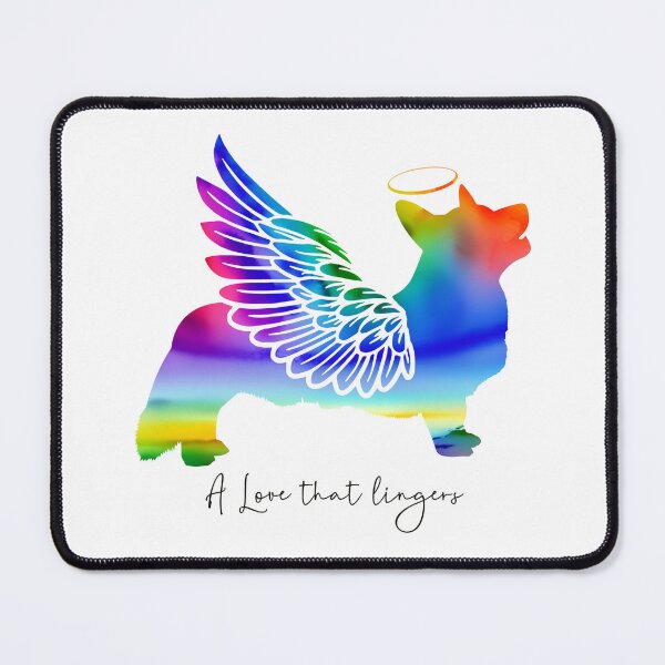 Item preview, Corgi Angel Wings Rainbow Bridge Pet Loss keepsakes designed and sold by ElizInspires.