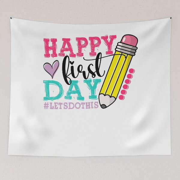 Item preview, Happy First Day Let's Do This Welcome Back To School Teacher designed and sold by MobyStickers.