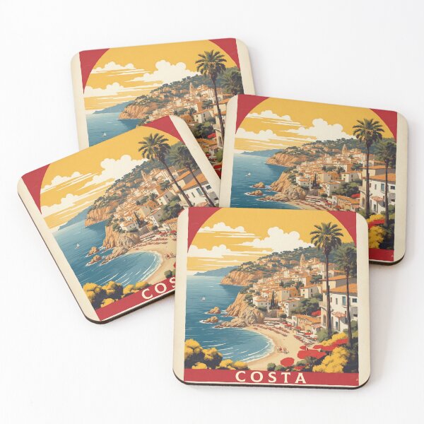 Item preview, Costa Brava Spain Tourism Vintage Poster designed and sold by TravelersGems.