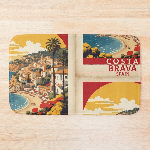 Item preview, Costa Brava Spain Tourism Vintage Poster designed and sold by TravelersGems.