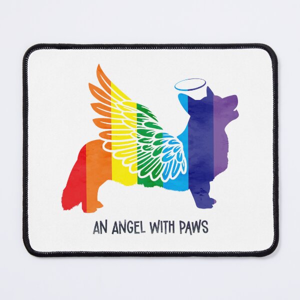 Item preview, Corgi Angel Wings Rainbow Bridge Pet Loss keepsakes designed and sold by ElizInspires.
