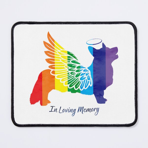 Item preview, Corgi Angel Wings Rainbow Bridge Pet Loss keepsakes designed and sold by ElizInspires.