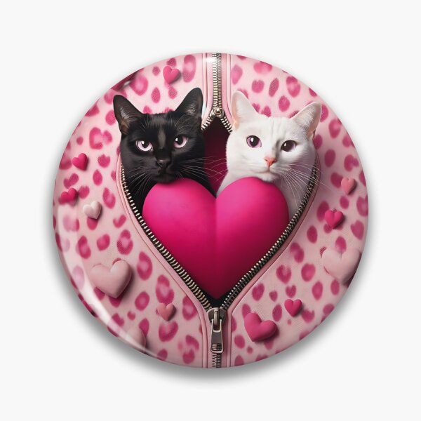 Item preview, 3D Cats hugging heart designed and sold by citragraphics  ⭐​⭐​⭐​⭐​⭐​.