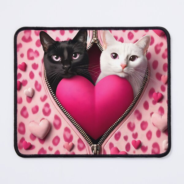 Item preview, 3D Cats hugging heart designed and sold by citragraphics  ⭐​⭐​⭐​⭐​⭐​.
