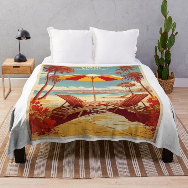 Item preview, Costa del Sol Spain Tourism Vintage Poster designed and sold by TravelersGems.