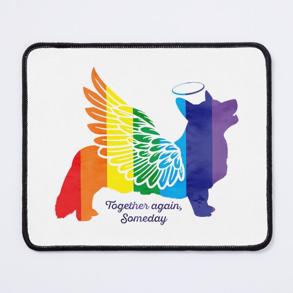 Item preview, Corgi Angel Wings Rainbow Bridge Pet Loss keepsakes designed and sold by ElizInspires.