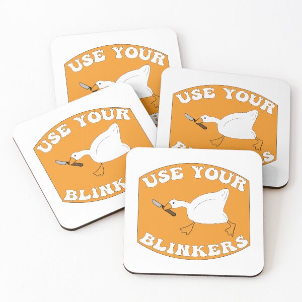 Item preview, Use Your Blinkers Funny Goose Meme Cute Bumper designed and sold by BUMPER-STICKERS.