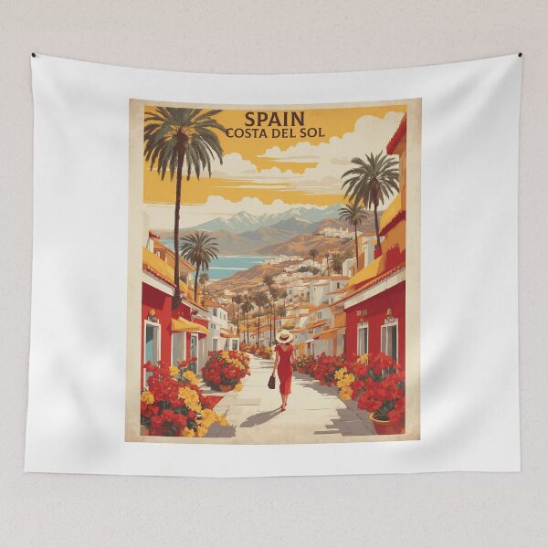Item preview, Costa del Sol Spain Tourism Vintage Poster 3 designed and sold by TravelersGems.