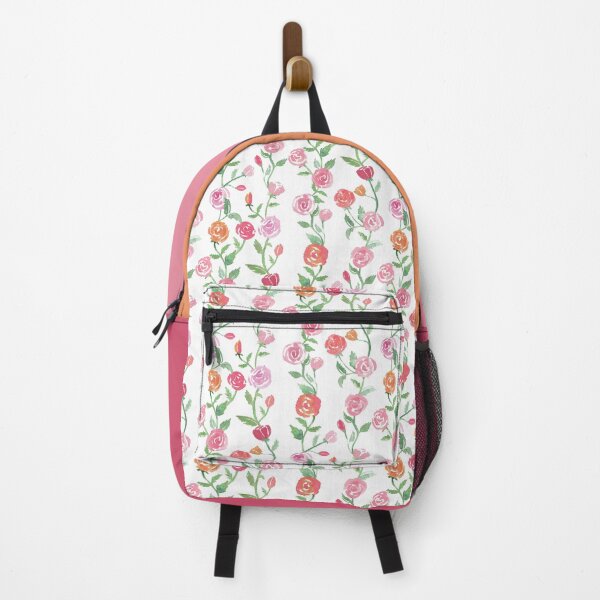 Item preview, Pink & Orange Watercolor Rose Floral Pattern designed and sold by MilaMooDesigns.