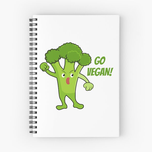 Item preview, Funny broccoli illustration with Go vegan text - Plant Based Lifestyle design designed and sold by GraphicDream.