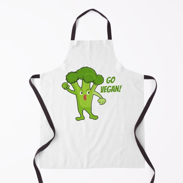 Item preview, Funny broccoli illustration with Go vegan text - Plant Based Lifestyle design designed and sold by GraphicDream.