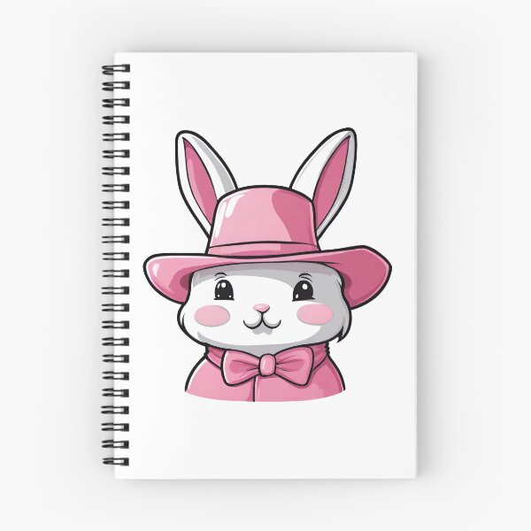 Item preview, Pink Bunny Wearing Pink Hat, Cute Pink Rabbit, Pink Easter Bunny designed and sold by PurpleWay.