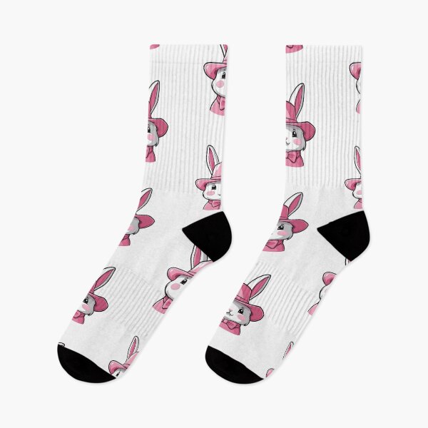 Item preview, Pink Bunny Wearing Pink Hat, Cute Pink Rabbit, Pink Easter Bunny designed and sold by PurpleWay.