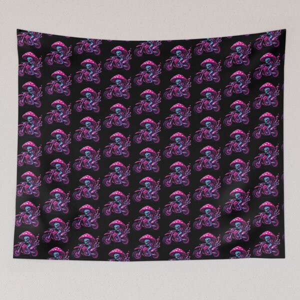 Item preview, Alien with psychedelic pink mushroom hat Dirt Bike Racer sport designed and sold by MTRBSK11.