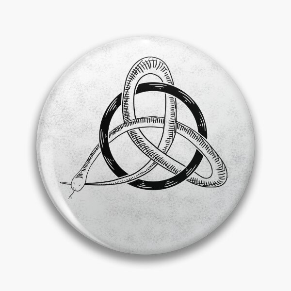 Item preview, White Snake Triquetra / Witches Knot / Witch Symbol / Drawing for Spiritual Women designed and sold by impressionofmel.